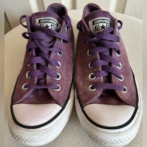 Converse All Star Purple Leather Suede Skater Basketball Casual Sneaker Shoes